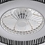 Deckenventilator Cakir mit Sterneffekt und anpassbarer Farbtemperatur – schwarzer Bambusschirm