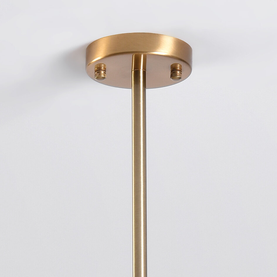 Hängelampe Aster - Gold mit Rauchglas