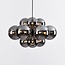 Design-Pendelleuchte Schwarz mit Rauchglas, 12-flammig - Decadi