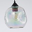 Moderne Pendelleuchte Fayen schwarz mit Perlmuttglas, 3-flammig
