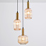 Design-Pendelleuchte 3-flammig schwarz mit gold - Sita