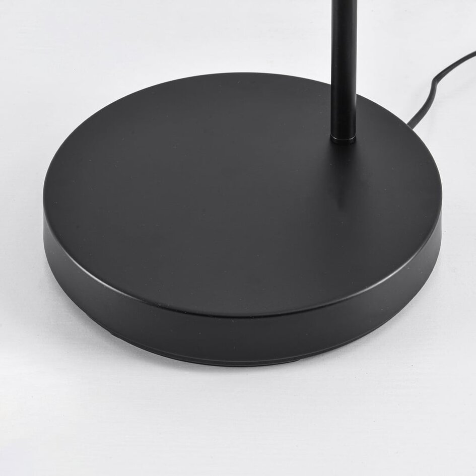 Stehleuchte schwarz mit Rauchglas und goldenen Details - Piedi