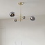 Deckenleuchte Stiri 4-flammig gold mit Rauchglas
