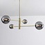 Deckenleuchte Stiri 4-flammig gold mit Rauchglas