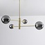Deckenleuchte Stiri 4-flammig gold mit Rauchglas