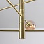 Design-Deckenleuchte Gold mit amber Glas, 6-flammig - Sest