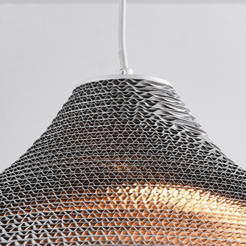 Hängeleuchte aus Karton weiß - Lena