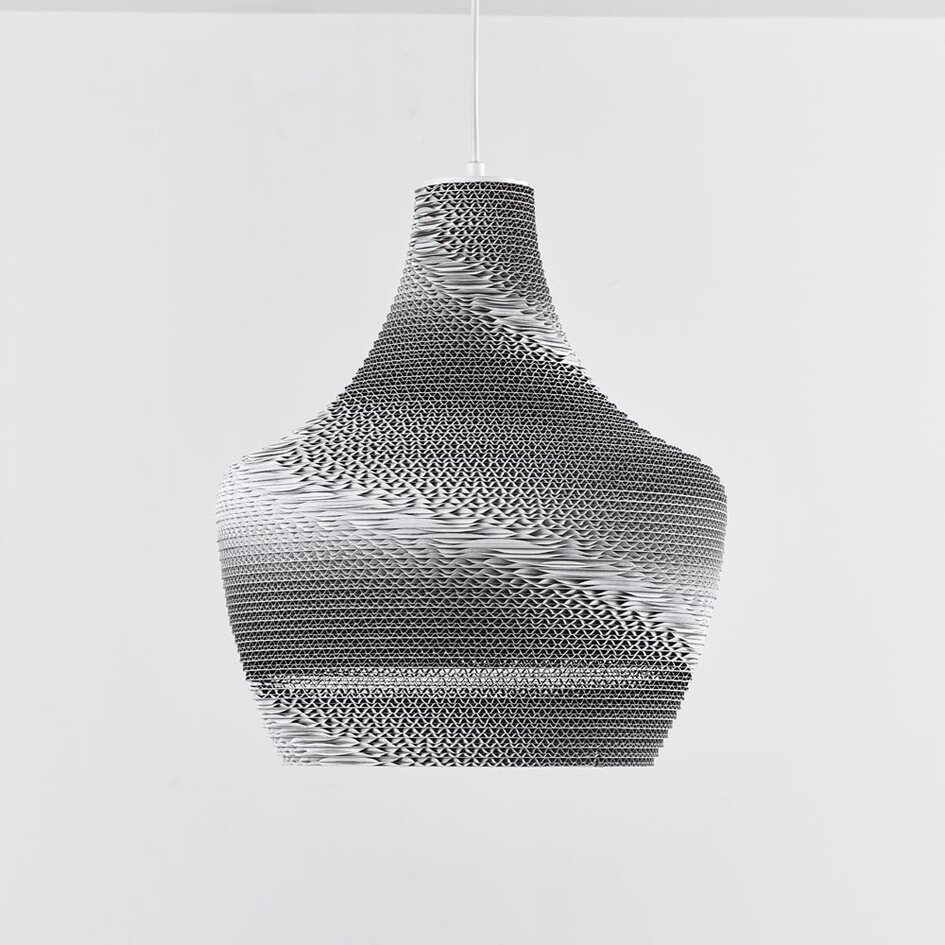 Hängeleuchte aus Karton Cato - weiß