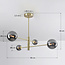 Deckenleuchte Stiri 4-flammig gold mit Rauchglas