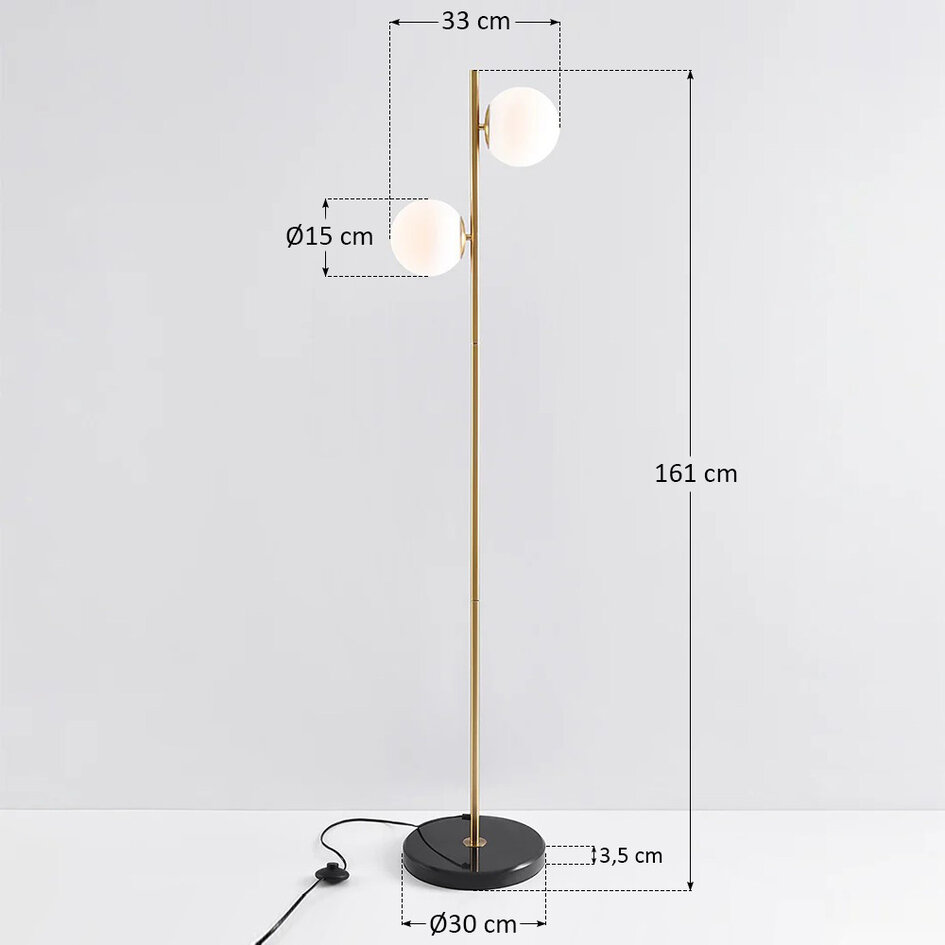 Stehlampe 2-flammig Phae