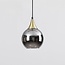 1-Phasen-Pendelleuchte Nya gold mit Rauchglas und Spiegeleffekt - rund