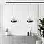 1-Phasen-Pendelleuchte Nill gold mit Rauchglas und Spiegeleffekt - Breites Glas