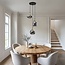 Pendelleuchte gold mit Rauchglas, 3-flammig - Loua