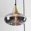 Pendelleuchte gold mit Rauchglas, 3-flammig - Loua