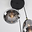 Pendelleuchte gold mit Rauchglas, 3-flammig - Loua