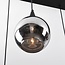 Pendelleuchte schwarz mit Rauchglas, 8-flammig - Loic