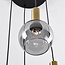 Design-Pendelleuchte in Gold mit Rauchglas, 4-flammig - Imme