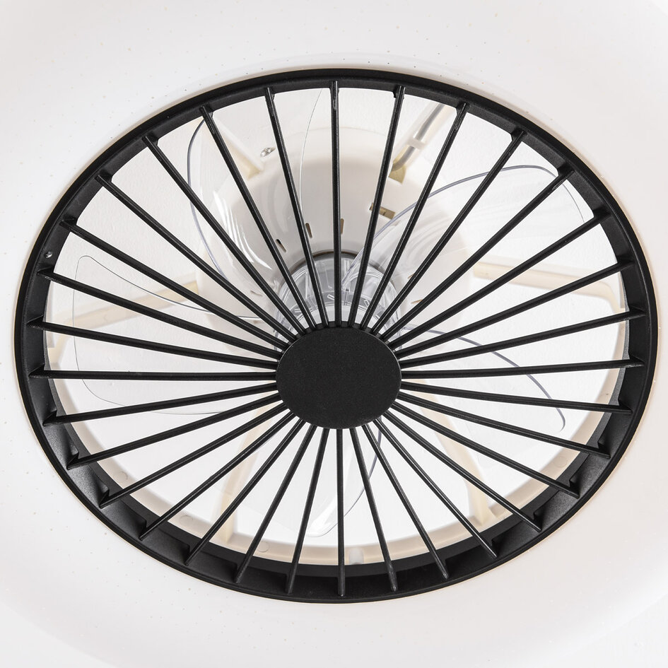 Smarter Deckenventilator Mira mit Fernbedienung, WLAN und RGBW - Schwarz