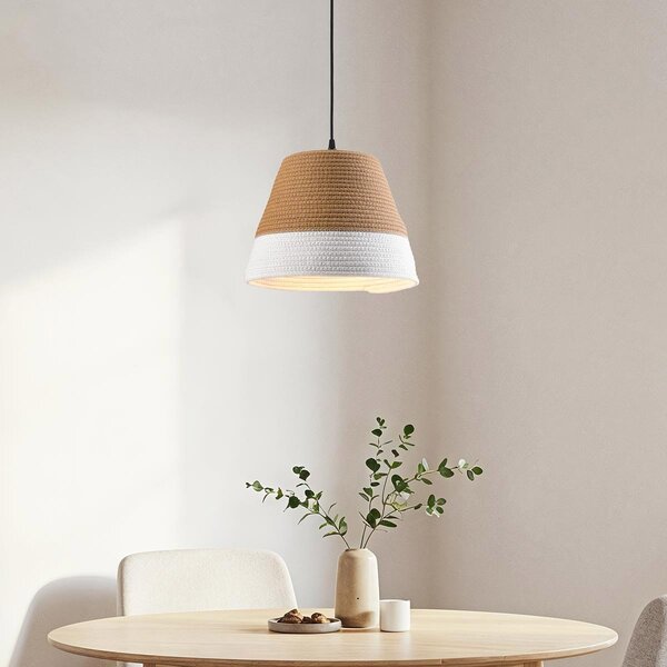 Hängelampe Hikari mit Baumwollschirm