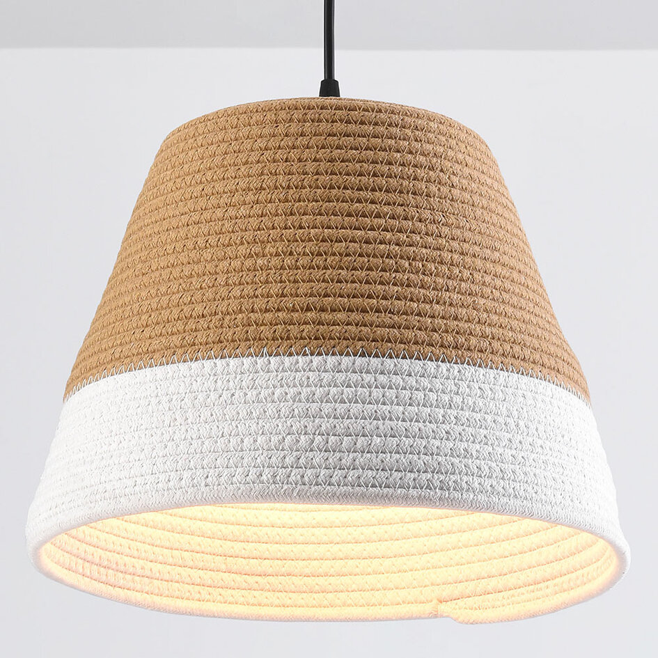 Hängelampe Hikari mit Baumwollschirm