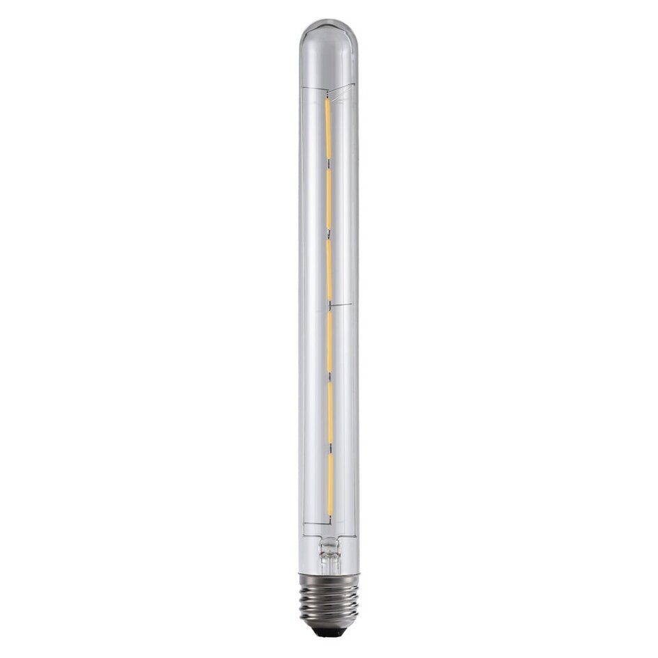 E27 Filament Röhrenlampe transparentes Glas mit Glühfaden 6W 2700K, 30 cm - dimmbar