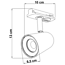 Modernes 1-Phasen-Schienensystem 1,5 Meter mit Sev-Spots - 3-stufig dimmbar