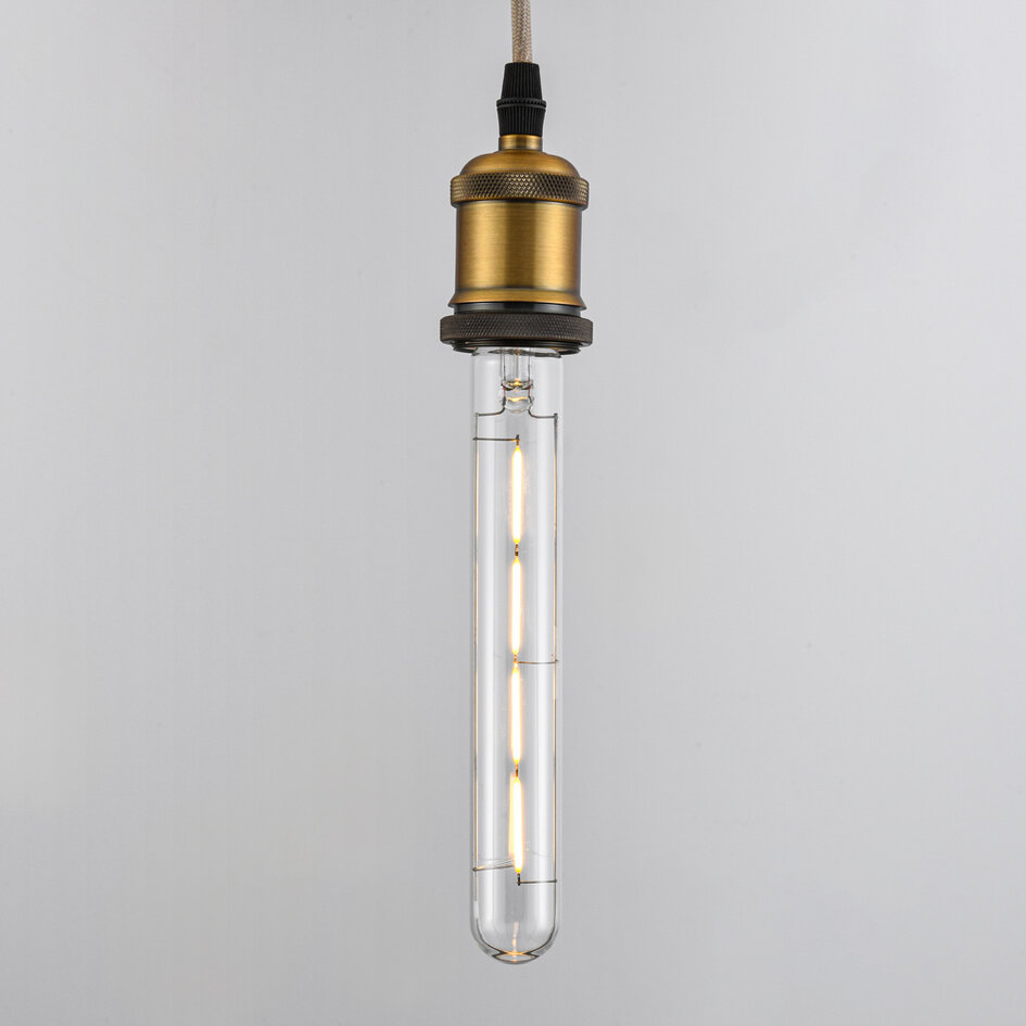 E27 dimmbare Röhrenlampe transparentes Glas mit Filament 4W 2700K, 22,5 cm