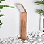 Sockelleuchte mit dunkler Holzoptik, 50 cm – Francesco