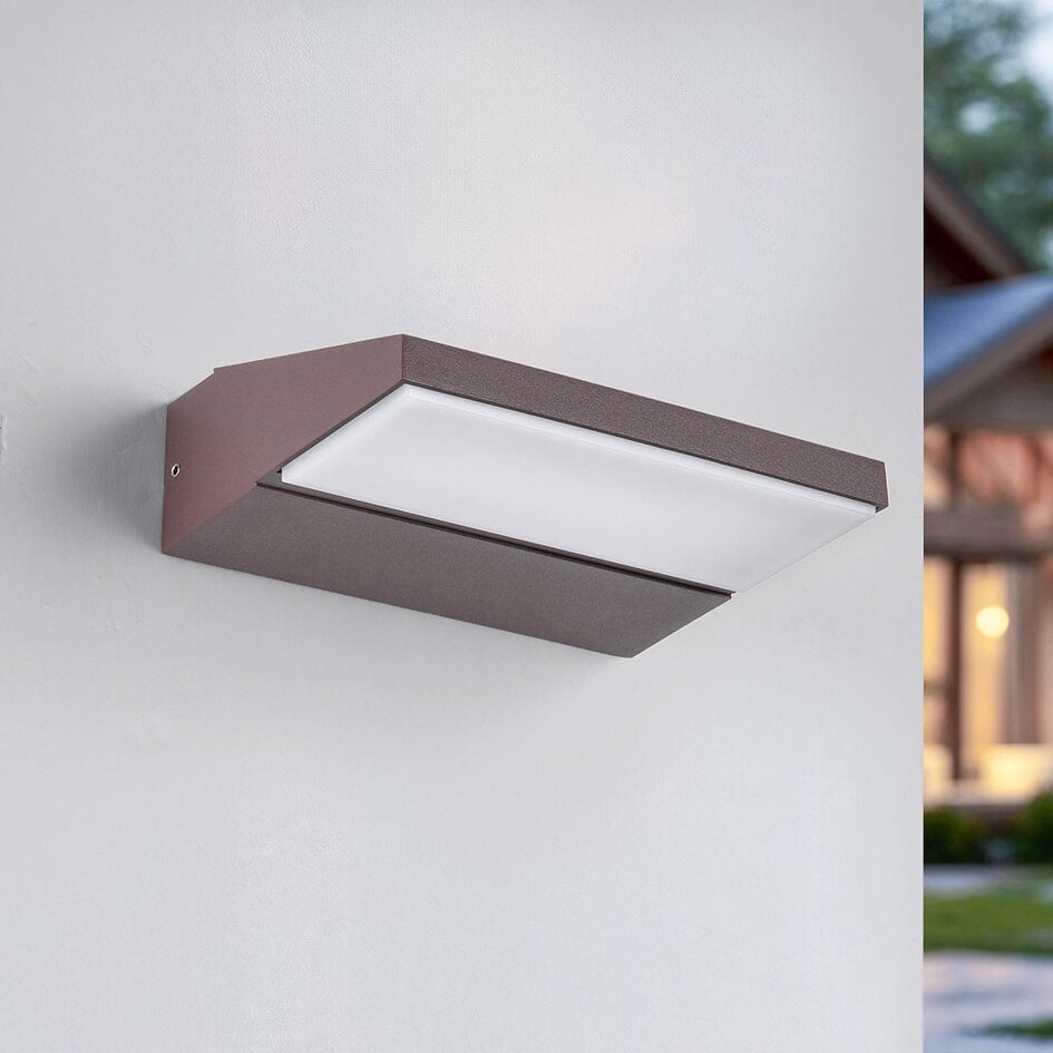 Schwenkbare Außenwandleuchte Argento – Braun