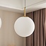 Luxuriöse Pendelleuchte Svea gold mit Milchglas - 3-stufig dimmbar, 2700K