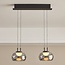 Schwarze Pendelleuchte Katla mit Rauchglas und 3-stufiger Dimmung