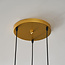 3-flammige Pendelleuchte Addy gold mit Milchglas