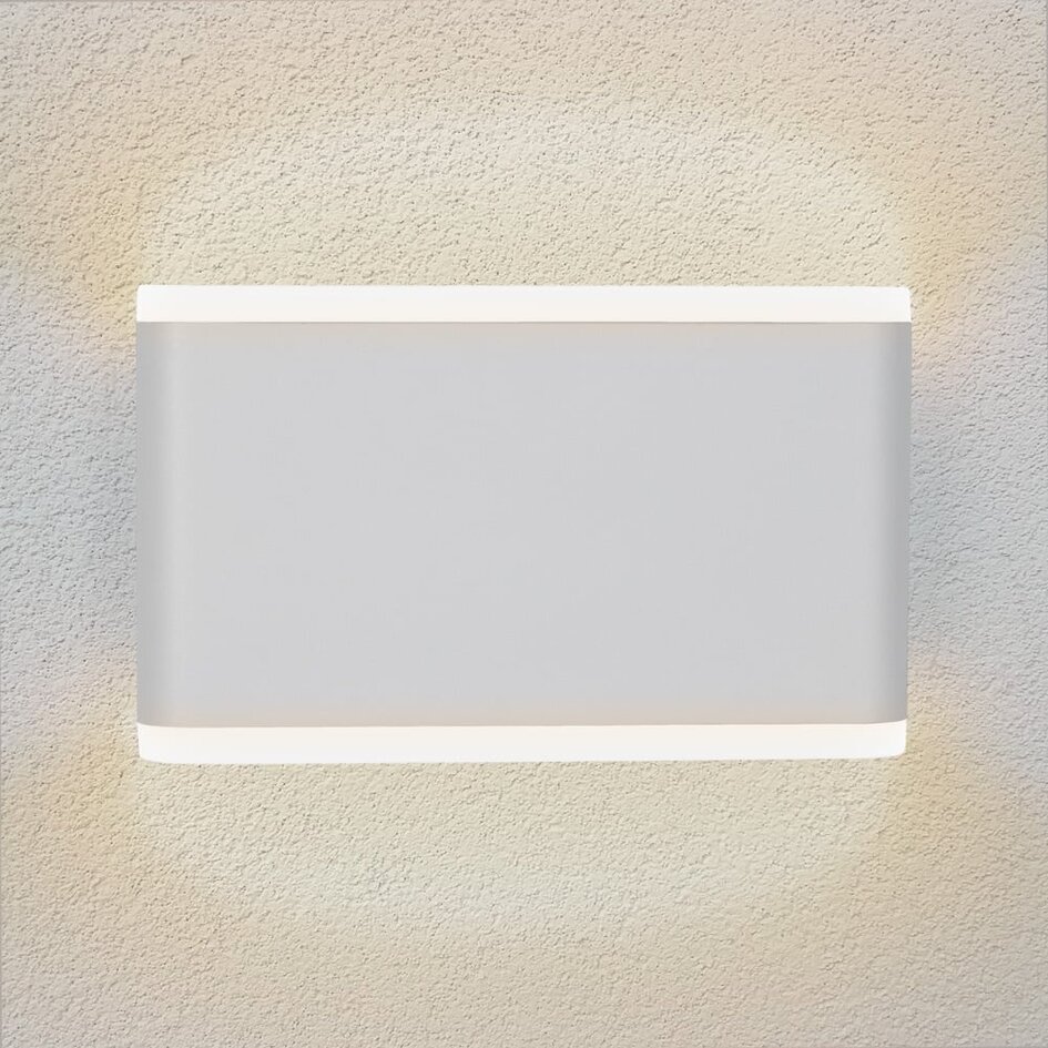 Flache Außenwandleuchte 12W Demi - Weiß