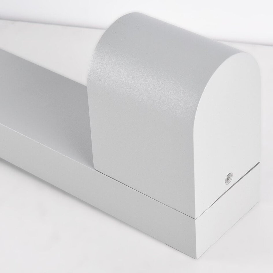 Industrielle Sockelleuchte grau, 50 cm - Simone