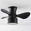 Kompakter Deckenventilator inkl. LED und Fernbedienung, schwarz - Vejas