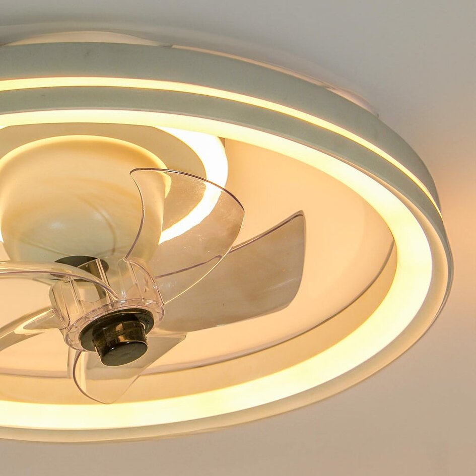 Deckenventilator mit Sommer-/Winterbetrieb und einstellbarer Farbtemperatur Ikaros - weiß