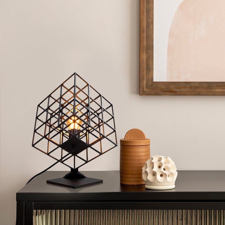 1-flammige Tischlampe Piazza - schwarz