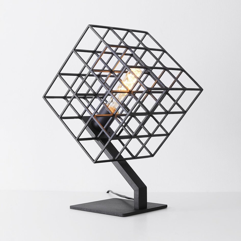 1-flammige Tischlampe Piazza - schwarz