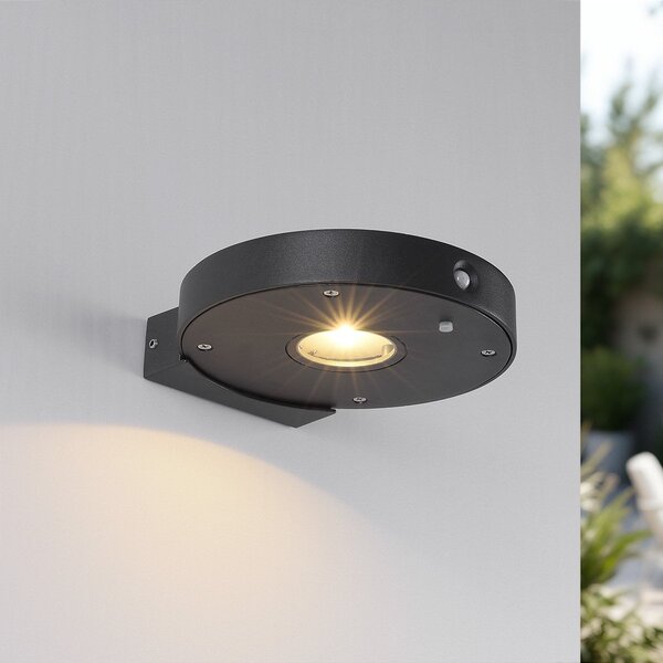 Kompakte Solar-Wandleuchte mit Sensor Mea