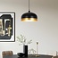 Industrielle Hängelampe Zelta mit goldenen Details - Schwarz