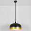 Industrielle Hängelampe Zelta mit goldenen Details - Schwarz