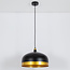 Industrielle Hängelampe Zelta mit goldenen Details - Schwarz