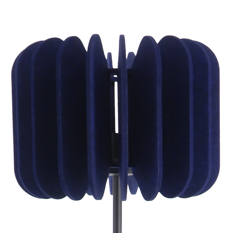 Stehlampe Lenthe aus PET-Filz - Marineblau