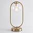 Goldene Design-Tischlampe George - Transparentes Glas