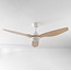 Oiseau Deckenventilator mit dimmbaren LEDs und Flügeln aus hellem Holz