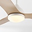 Oiseau Deckenventilator mit dimmbaren LEDs und Flügeln aus hellem Holz