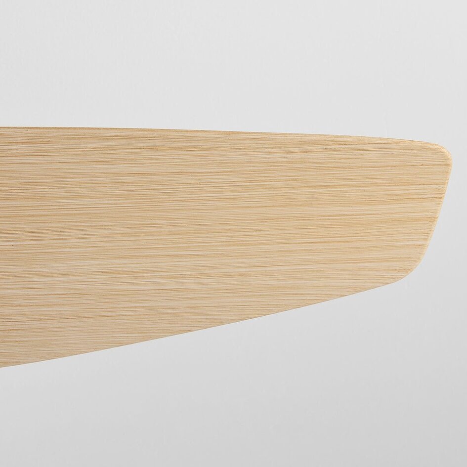 Oiseau Deckenventilator mit dimmbaren LEDs und Flügeln aus hellem Holz