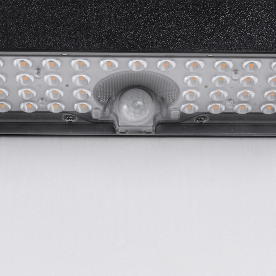 Solar-Außenwandleuchte Grish mit Sensor - schwarz