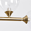 Hängelampe Aster - Gold mit transparentem Glas