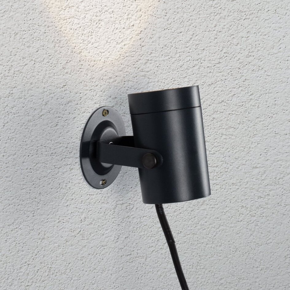 Neigbare Außenwandleuchte schwarz